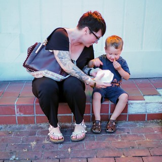 Eating leftovers immediately after dinner.