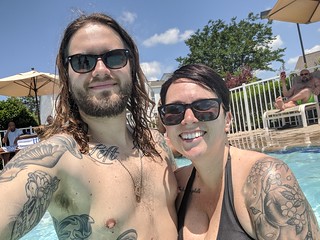 Swimming @ Chris and Bre'anna's place