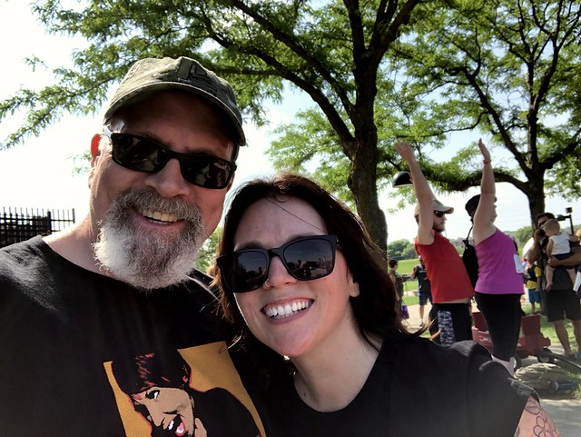 Father daughter walkin