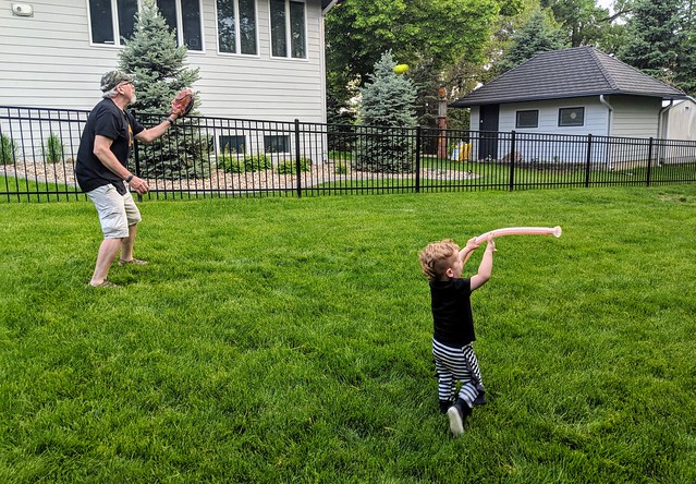 Playin in the back yard