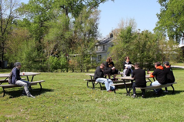 Chilling on the Mullet's lawn