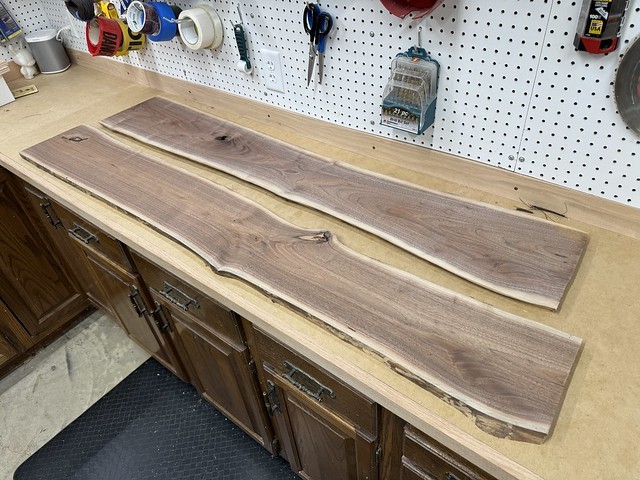 Planed up some walnut slabs