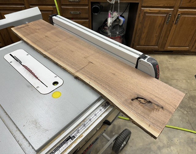 Squaring up this walnut