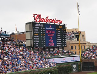 Baseball - THIS IS GREAT NEWS! We just painted our entire main floor with the official paint of the Cubs!