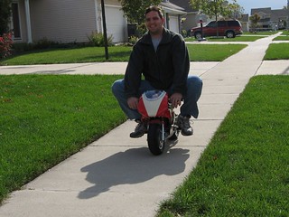 Chuck McGrane - Riding down the sidewalk