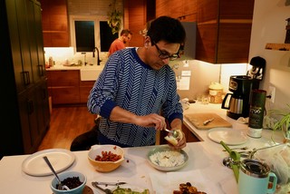 Manuel pushes more Arepas on us, haha