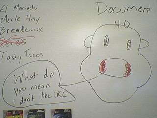 Minnis with his mouth full