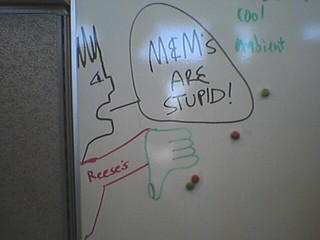 Minnis likes M&Ms, but Reese's are better