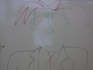 The orginal drawing of this was Minnis' door... which I turned into a nose.