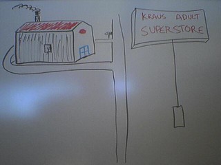 Minnis drew the initial DQ building, I put the sign up