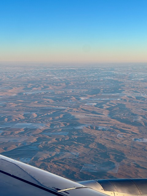 Flying over colorado at Dusk