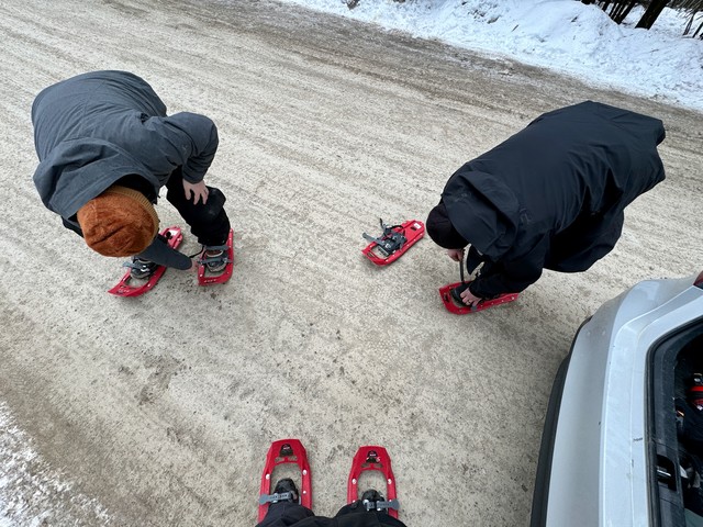 Bout to try out some snowshoeing