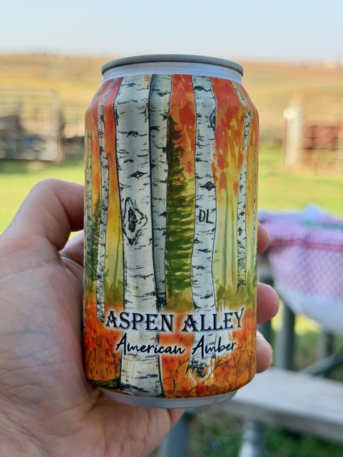 Yesterday at work, a woman named Amber posted pics of a hike through Aspen Alley. Today, Jeff brought a 6-pack of Aspen Alley American Amber. What a world.