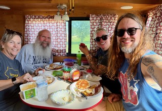 Avoidin the flies inside with egg all in my beard