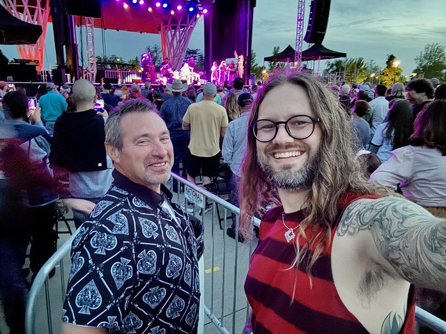 Rod and I moved up front for a better view but got kicked out