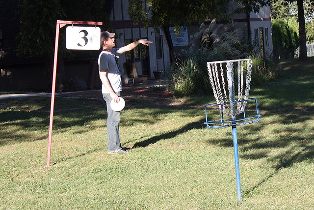 Nate playing some disc golf