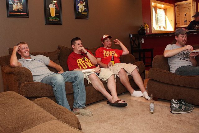 Watching the Iowa vs Iowa State game