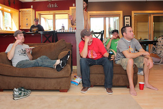 Sean Rankin - Josh counting heads while we watch the Iowa vs Iowa State game