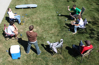 Will Pratt - Already playing beer darts