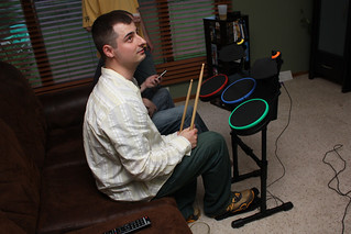 Playing Guitar Hero Metallica