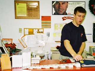 Jurisic testing out the bridge he built with my xacto knife car