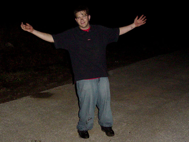 I just fell off a roof!