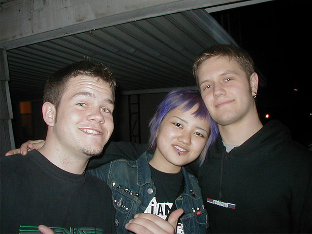 Zach, purpled haired asian chick, and I