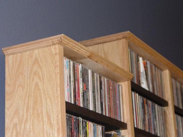 The media storage shelf I built with Rico