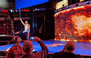 Curt Hawkins comes marching out