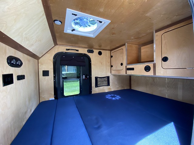 The cabin. A queen size bed on wheels