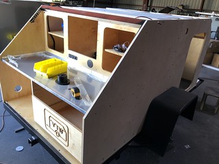Galley components going in