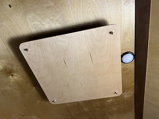 Building - Camper ceiling vent / fan shade in place