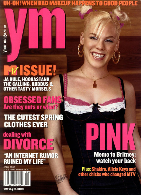 The April 2002 cover of YM Magazine