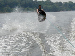 Travis on the wakeboard