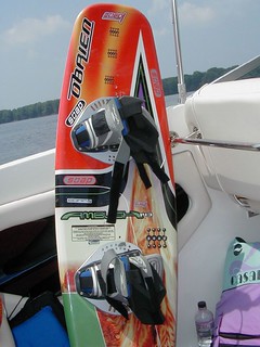 Travis's wake board loaded with Soap stickers
