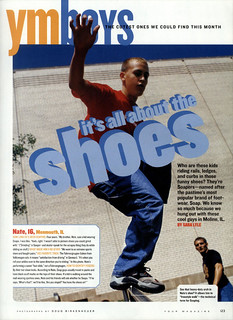 "It's all about the Shoes" - Nate in YM Magazine