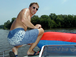Dad getting the tube ready