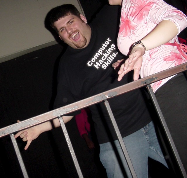 Kevin dancing with some douche