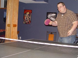 Greg playing ping pong