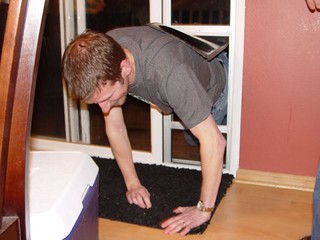 Doug Moore - Doug going through the doggy door