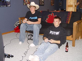 Tech - Cullen and Aaron playing Contra