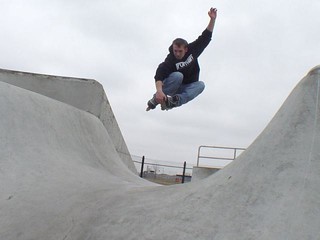 Aaron with a grab into the bowl