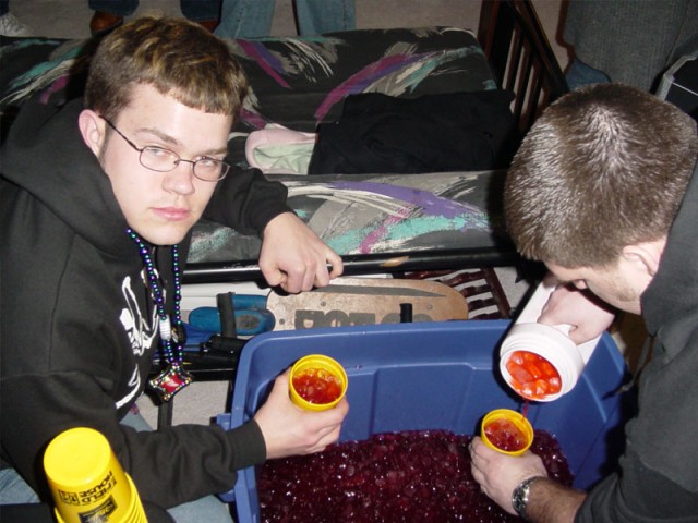 Zach and Kevi filling up