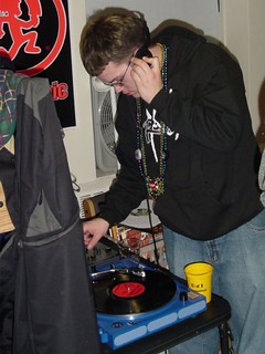Zach trying to DJ
