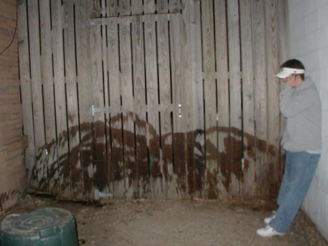 Zach and my pee outside of the delt house