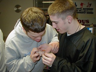 Playing with Kevi's fish