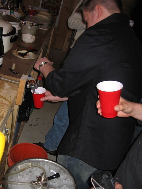 Drawing some Michelob Ultra Amber at Kate's