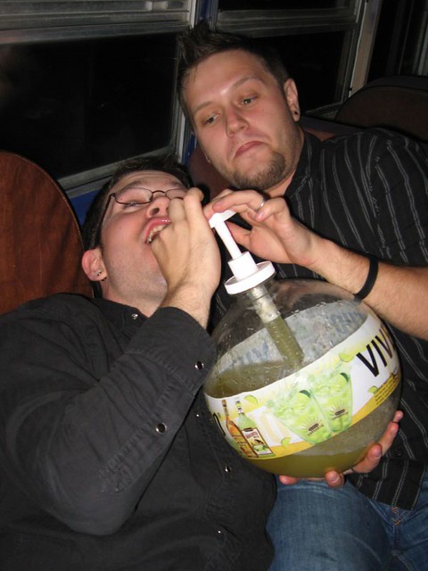 Pumping Zach full of Margarita