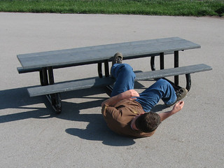 Falling off the table