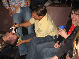 I have no idea who the kid is on the right, but he's on our bus